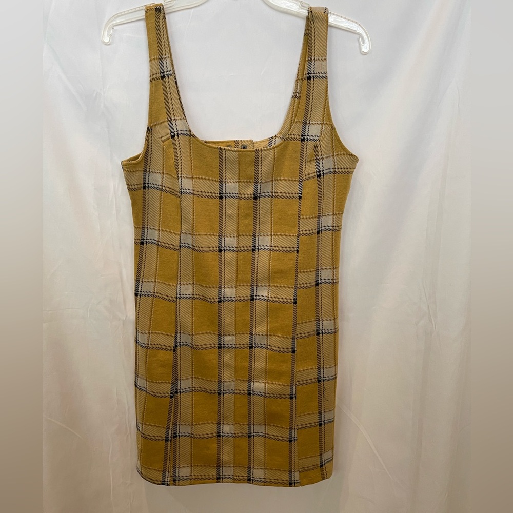 Juniors SO Plaid Yellow Dress/Jumper | Size L